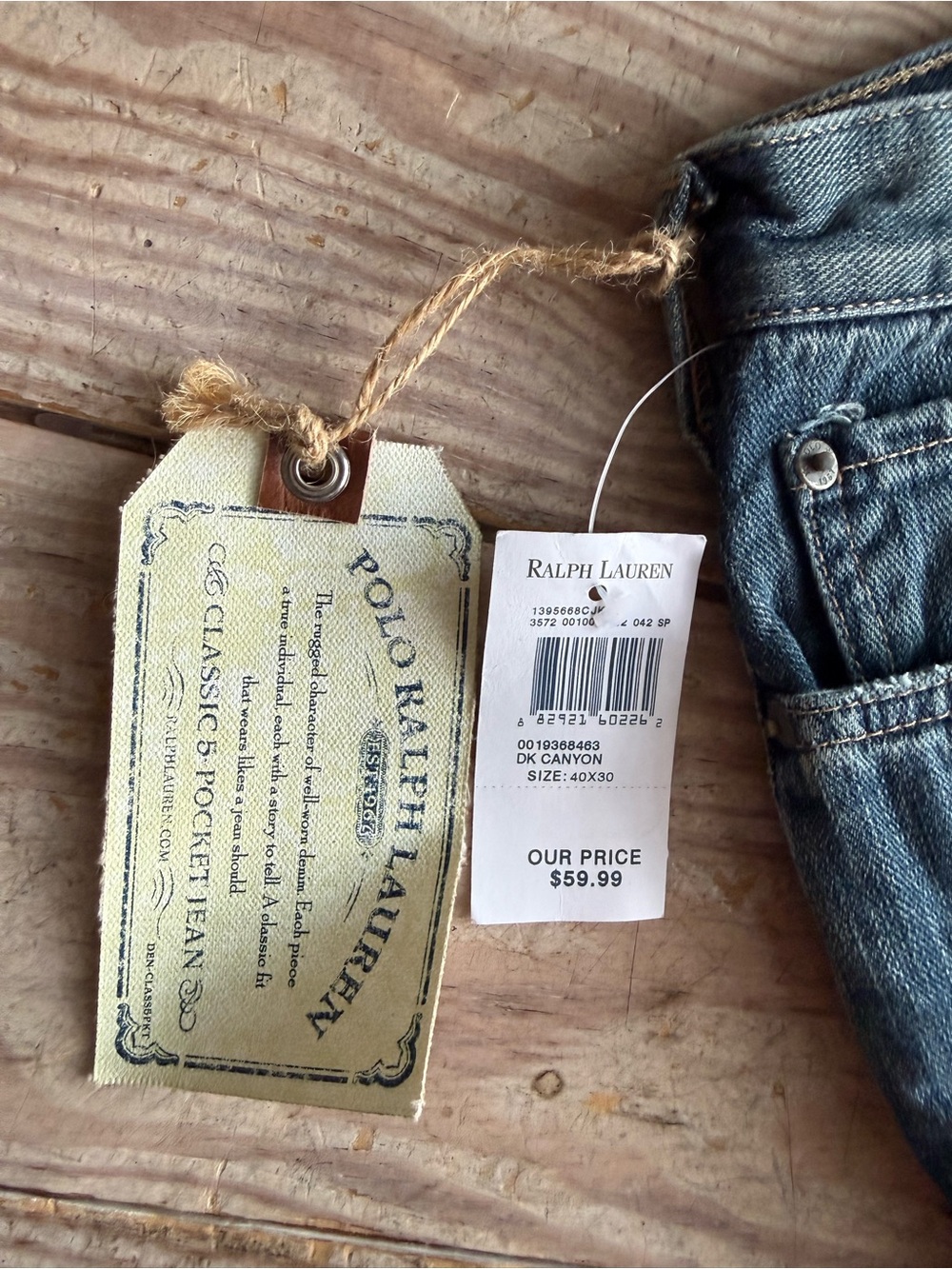 Polo Ralph Lauren Classic 5-Pocket Jean 40x30 NWT - Picture 3 of 8